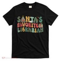 Santas Favorite Librarian Christmas Holiday Season T-Shirt thumb 0