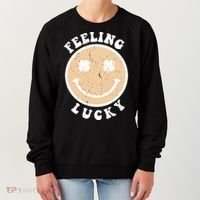 Shamrock Feeling Lucky Retro Smiley Women's Sweatshirt thumb 0