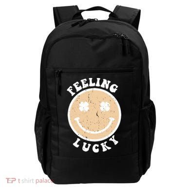 Shamrock Feeling Lucky Retro Smiley Backpack