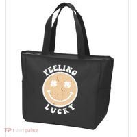 Shamrock Feeling Lucky Retro Smiley Tote Bag thumb 3