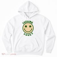 Shamrock Feeling Lucky Retro Smiley Hoodie thumb 0