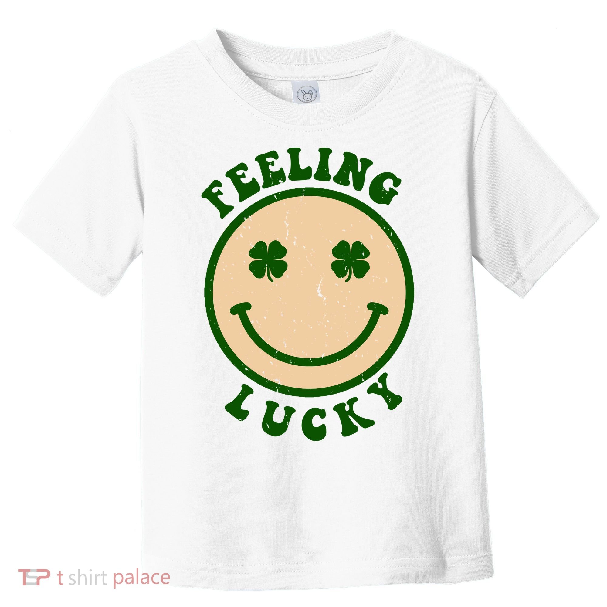 Shamrock Feeling Lucky Retro Smiley Toddler T-Shirt