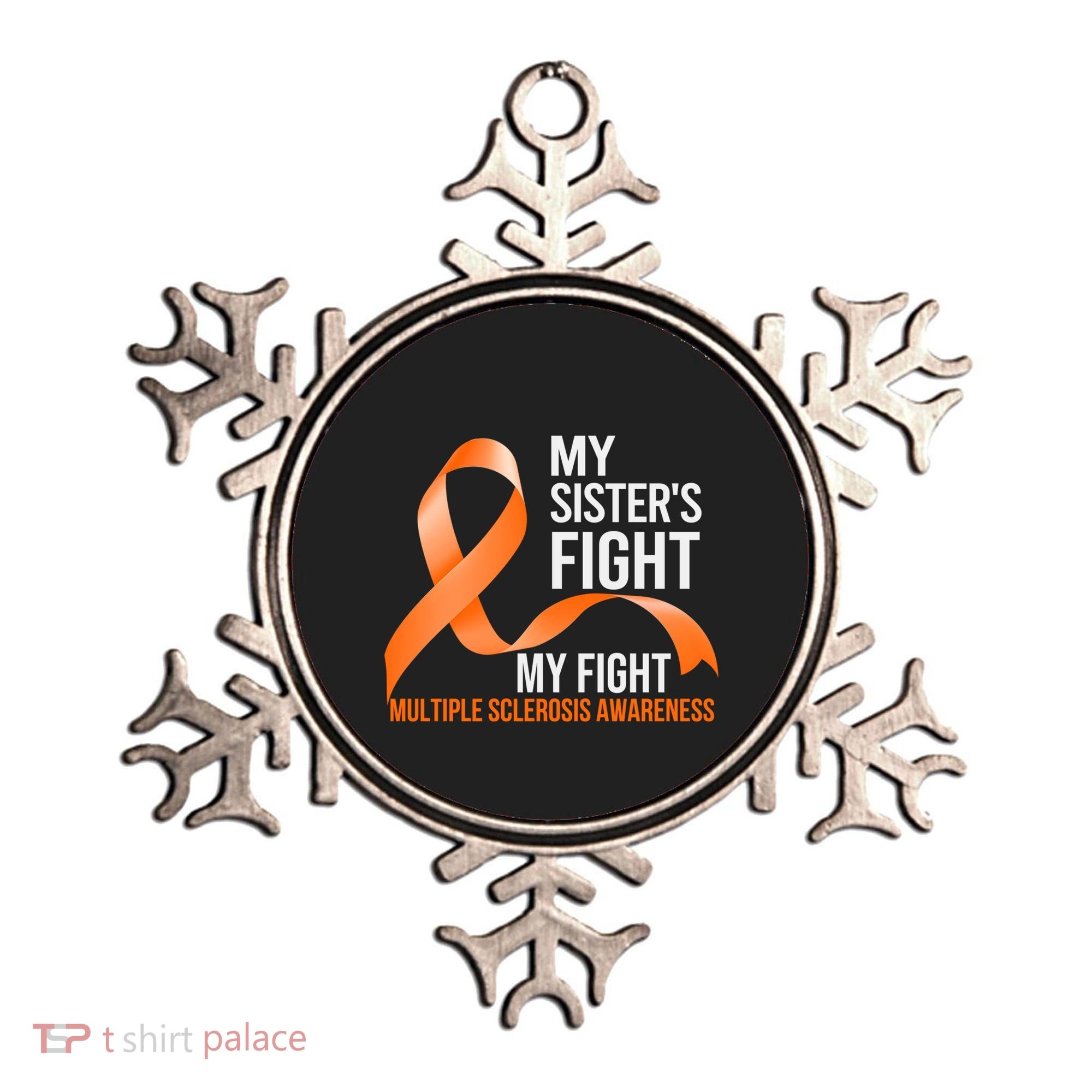 Sister's Fight My Fight Multiple Sclerosis Ms Warrior Gift Ornament