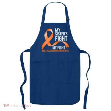 Sister's Fight My Fight Multiple Sclerosis Ms Warrior Gift Apron