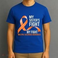 Sister's Fight My Fight Multiple Sclerosis Ms Warrior Gift T-Shirt thumb 3