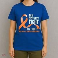 Sister's Fight My Fight Multiple Sclerosis Ms Warrior Gift T-Shirt thumb 4