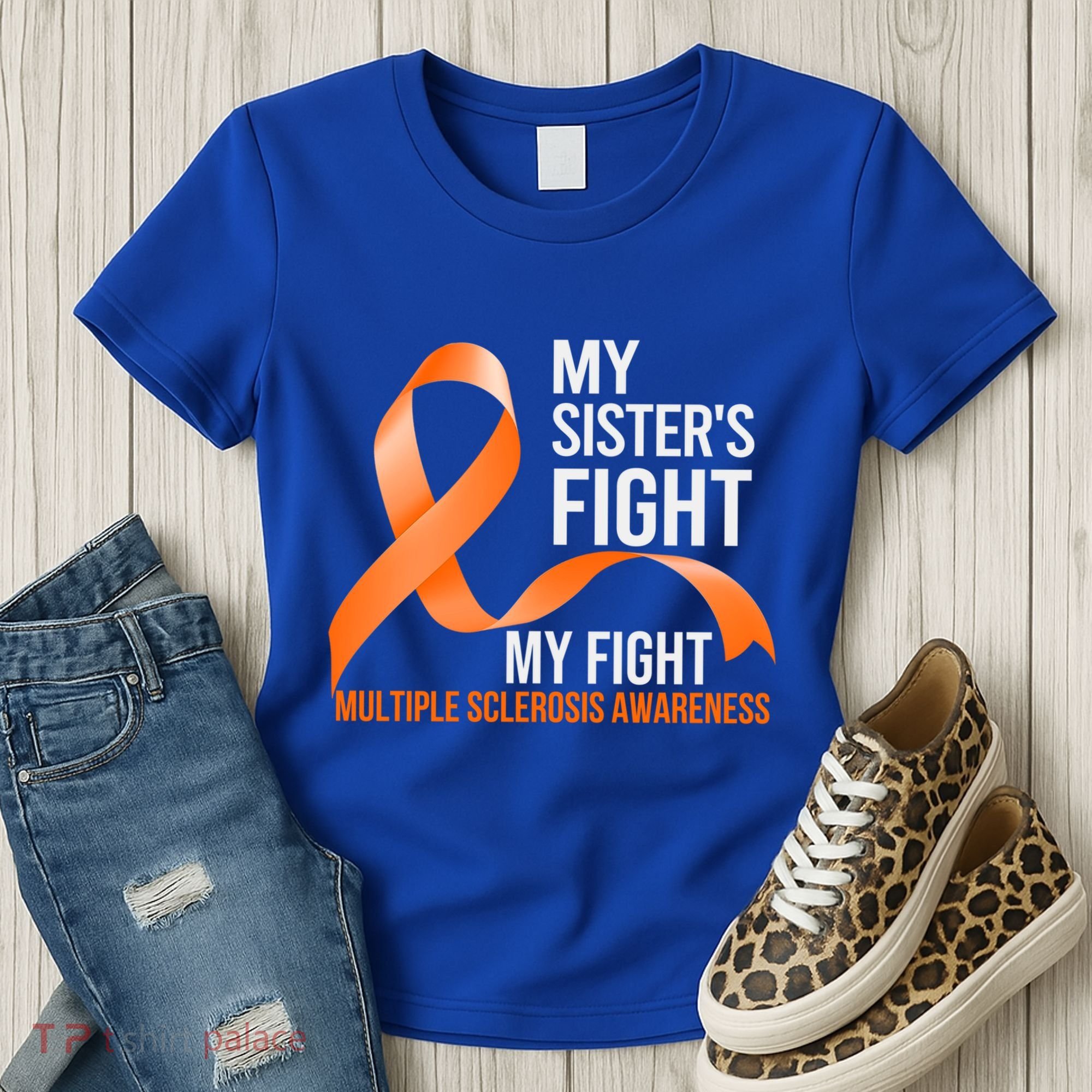 Sister's Fight My Fight Multiple Sclerosis Ms Warrior Gift Women's T-Shirt