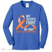 Sister's Fight My Fight Multiple Sclerosis Ms Warrior Gift Kids Long Sleeve Shirt thumb 0