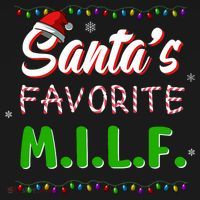 SantaS Favorite Milf Christmas Santa Hat Light Hoodie thumb 7