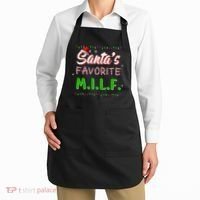 SantaS Favorite Milf Christmas Santa Hat Light Apron thumb 2