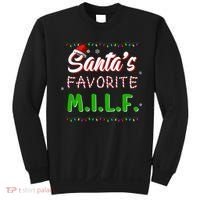 SantaS Favorite Milf Christmas Santa Hat Light Sweatshirt thumb 0