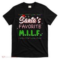 SantaS Favorite Milf Christmas Santa Hat Light T-Shirt thumb 0