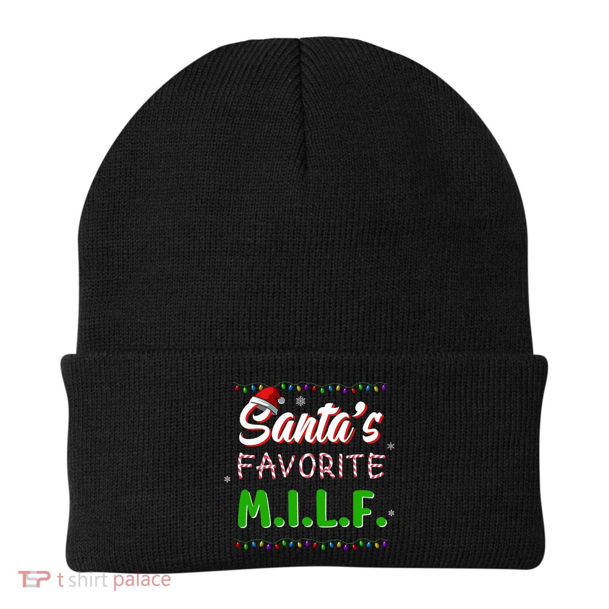 SantaS Favorite Milf Christmas Santa Hat Light Beanie