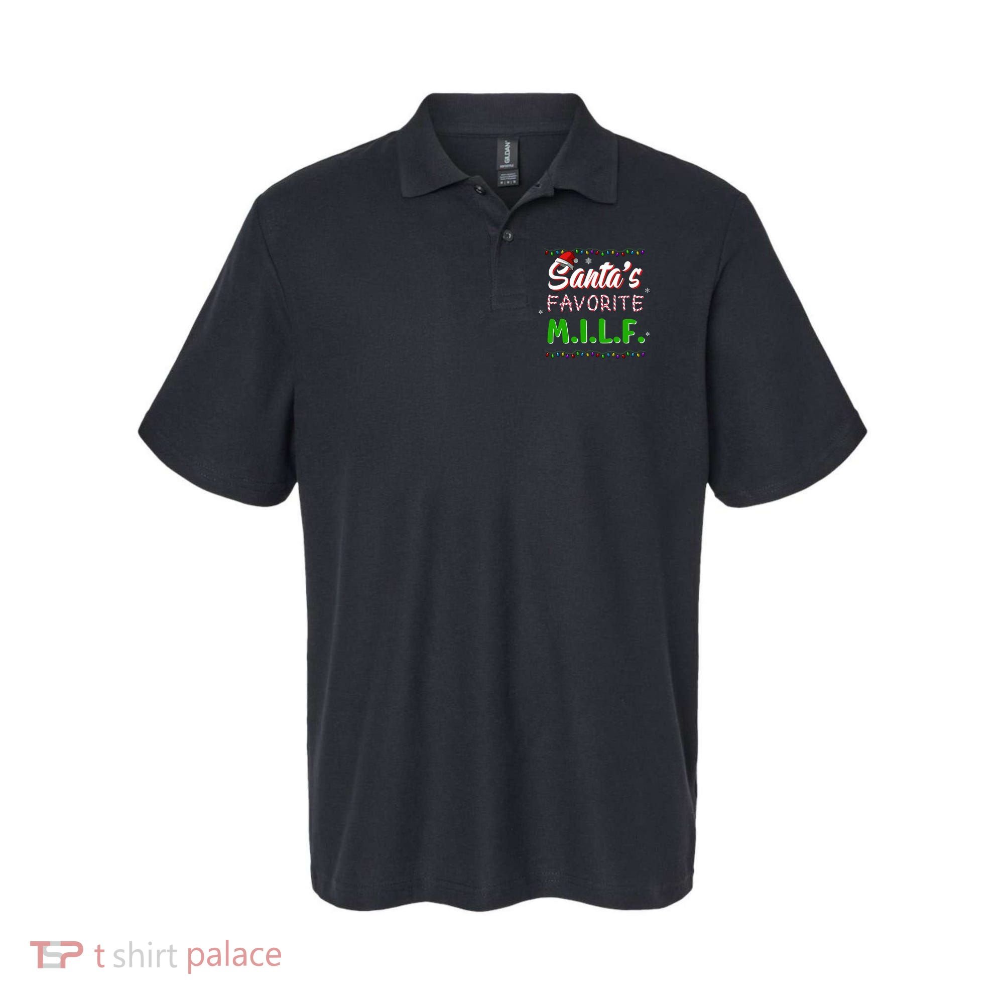 SantaS Favorite Milf Christmas Santa Hat Light Polo