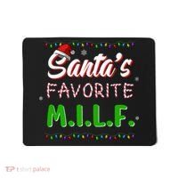 SantaS Favorite Milf Christmas Santa Hat Light Mousepad thumb 0