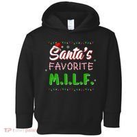 SantaS Favorite Milf Christmas Santa Hat Light Toddler Hoodie thumb 0
