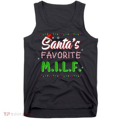 SantaS Favorite Milf Christmas Santa Hat Light Tank Top