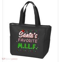 SantaS Favorite Milf Christmas Santa Hat Light Tote Bag thumb 3