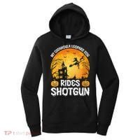 S Funny My Catahoula Leopard Dog Rides Shotgun Halloween Vneck Women's Hoodie thumb 0