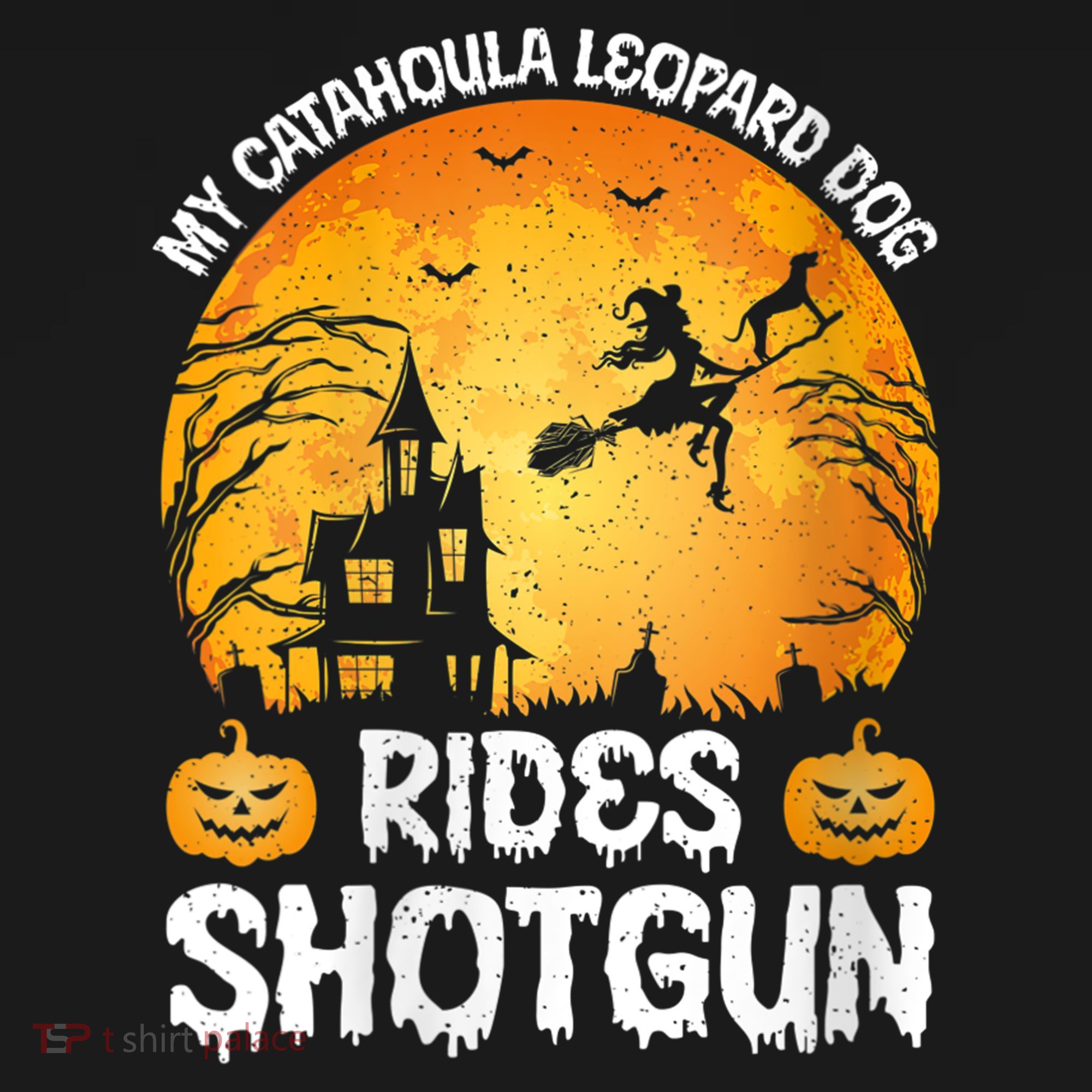 S Funny My Catahoula Leopard Dog Rides Shotgun Halloween Vneck Women's Tank Top