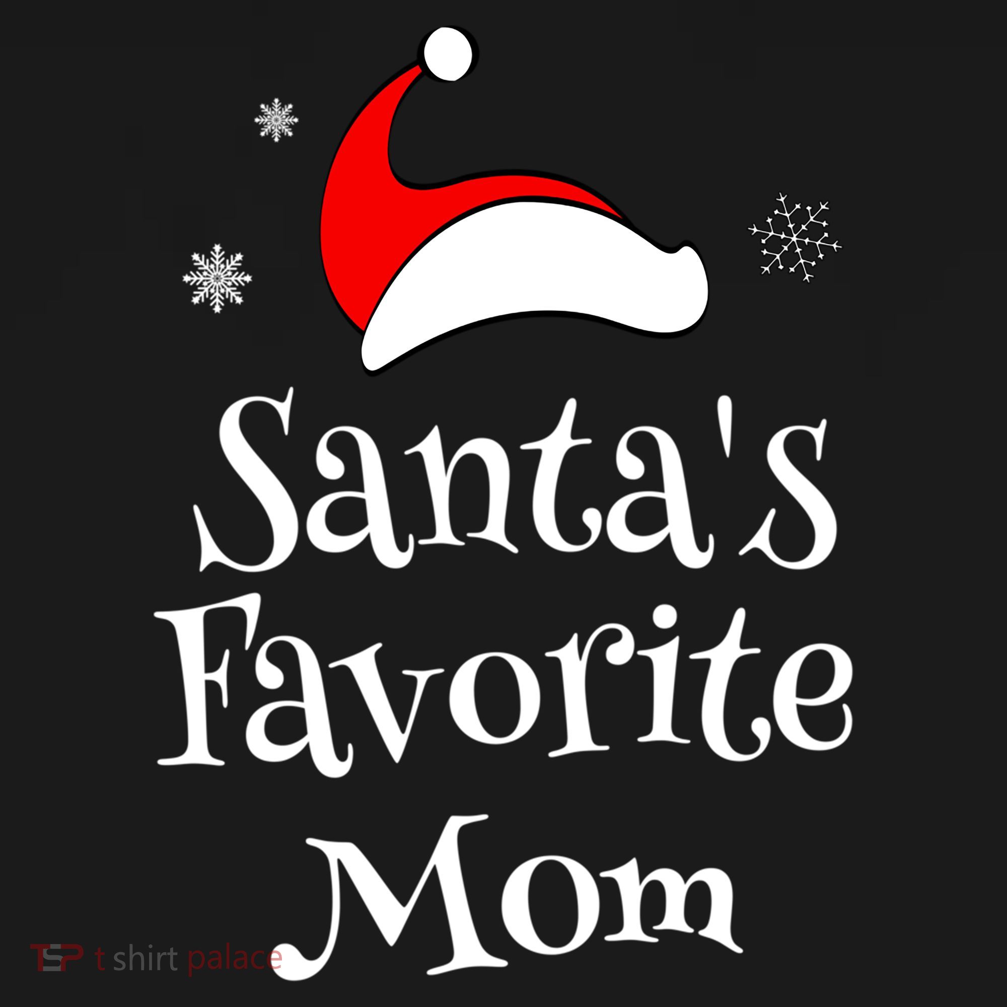 Santas Favorite Mom Christmas Xmas Family Matching Holiday Gift Women's Hoodie