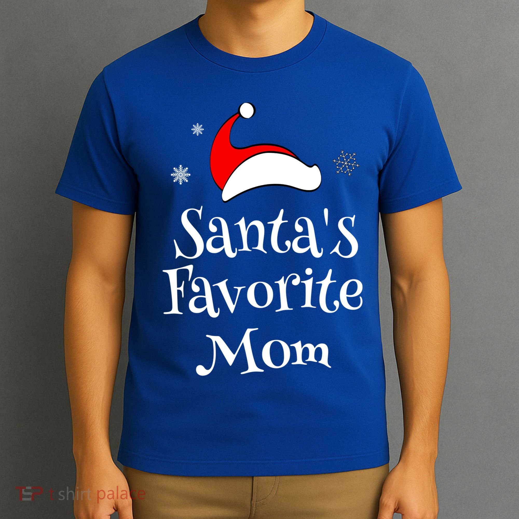 Santas Favorite Mom Christmas Xmas Family Matching Holiday Gift T-Shirt