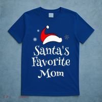 Santas Favorite Mom Christmas Xmas Family Matching Holiday Gift T-Shirt thumb 5