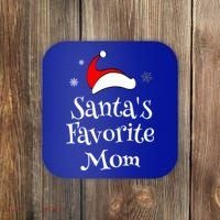 Santas Favorite Mom Christmas Xmas Family Matching Holiday Gift Coaster thumb 0