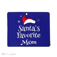 Santas Favorite Mom Christmas Xmas Family Matching Holiday Gift Mousepad thumb 0