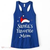 Santas Favorite Mom Christmas Xmas Family Matching Holiday Gift Women's Tank Top thumb 0