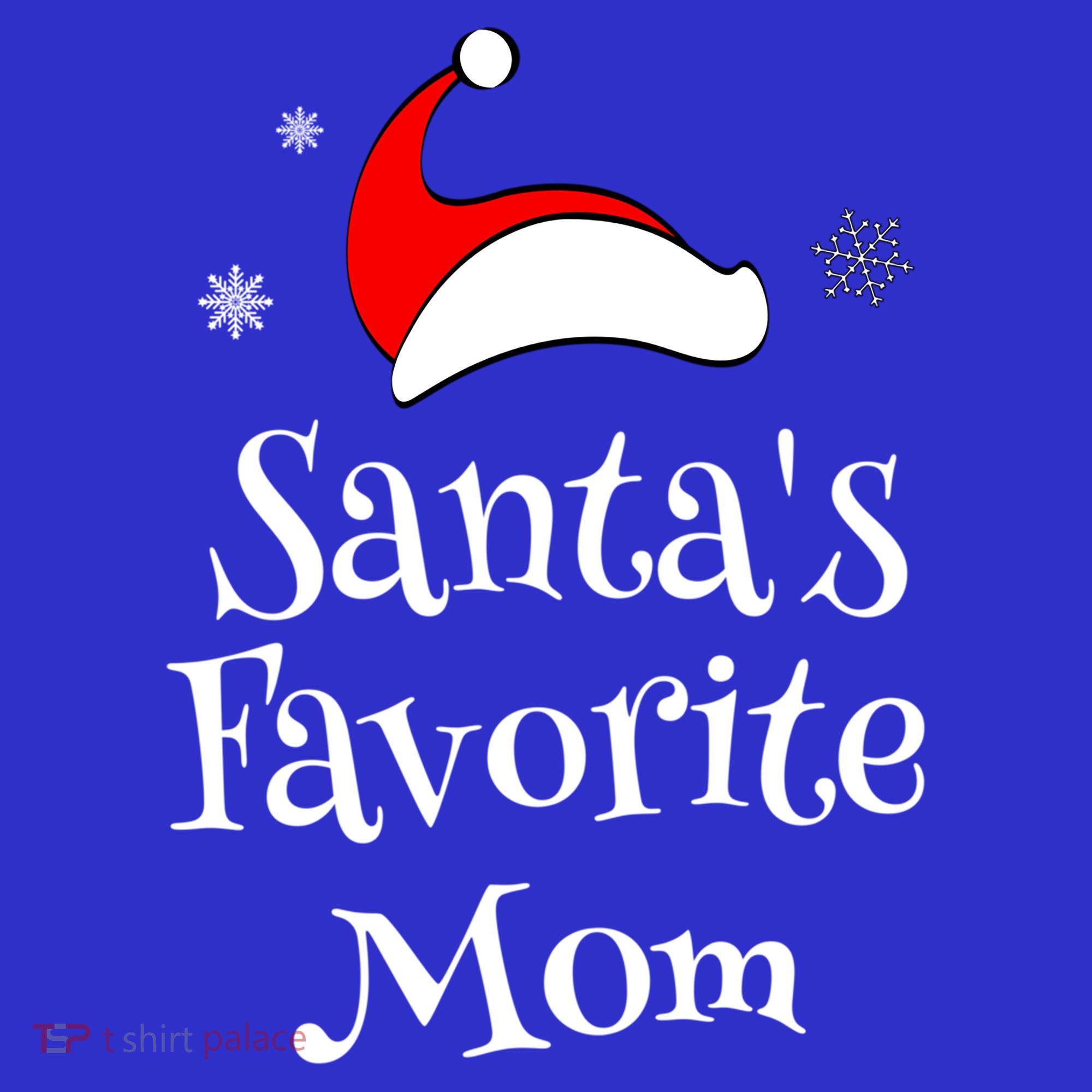 Santas Favorite Mom Christmas Xmas Family Matching Holiday Gift Women's Tank Top