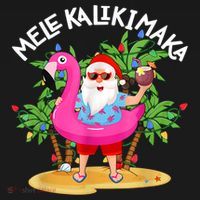 Santa Flamingo Mele Kalikimaka Tropical Christmas Hawaiian T-Shirt thumb 7
