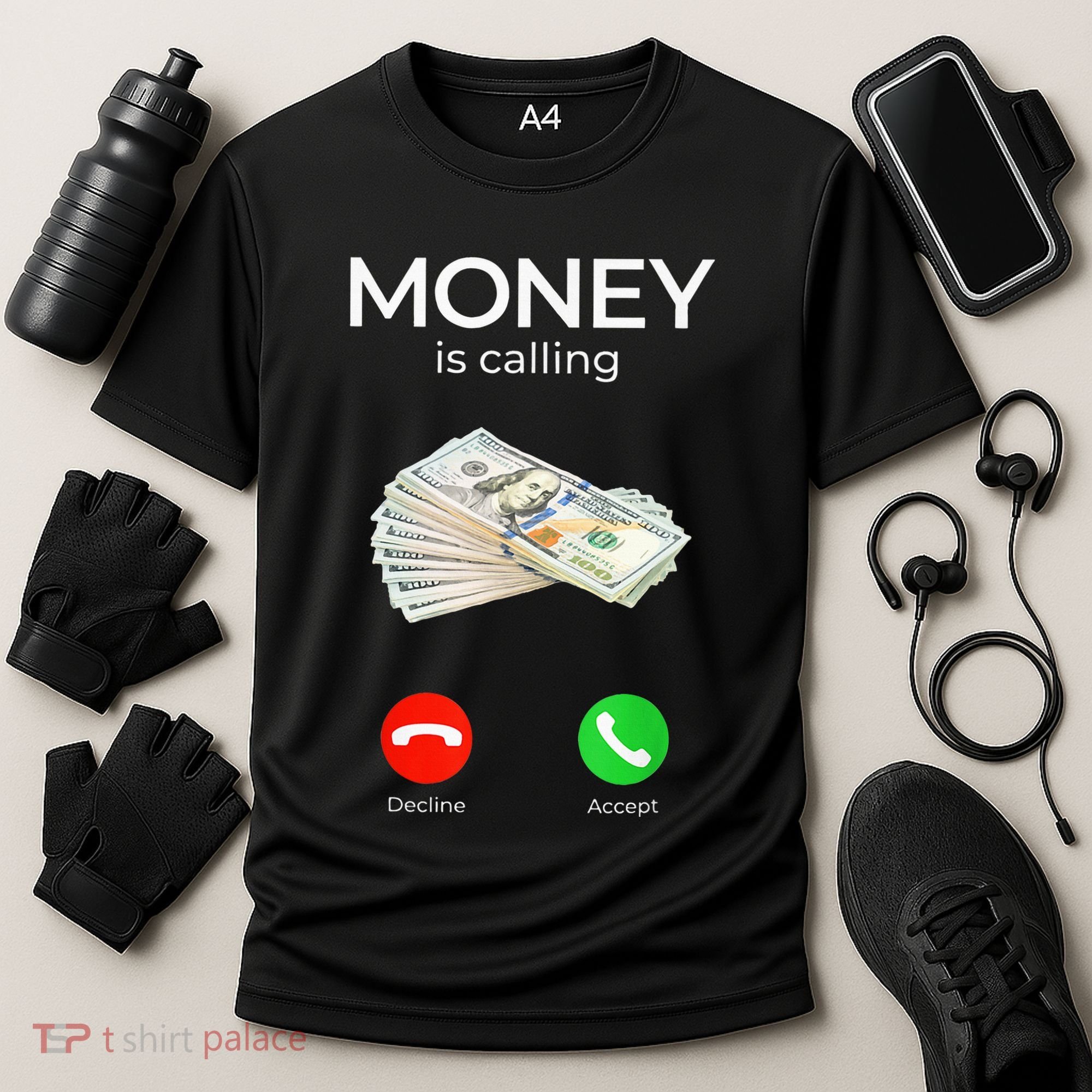 Sarcastic Funny Money Is Calling Cash Business Cooling Performance Crew T-Shirt