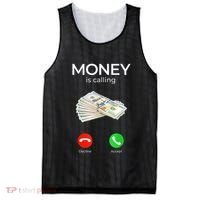 Sarcastic Funny Money Is Calling Cash Business Mesh Reversible Basketball Jersey Tank thumb 0