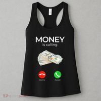 Sarcastic Funny Money Is Calling Cash Business Women's Tank Top thumb 3