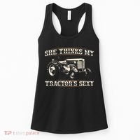 She Finds My Tractors Sexy I Funny Farmer Women's Tank Top thumb 0