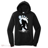 Sasquatch Footprint Moon Light Bigfoot Lovers Gifts Women's Hoodie thumb 0