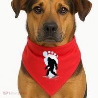Sasquatch Footprint Moon Light Bigfoot Lovers Gifts USA-Made Doggie Bandana thumb 1