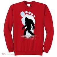 Sasquatch Footprint Moon Light Bigfoot Lovers Gifts Sweatshirt thumb 0