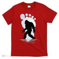 Sasquatch Footprint Moon Light Bigfoot Lovers Gifts T-Shirt thumb 0