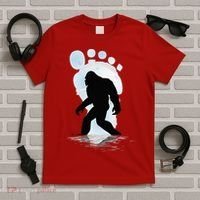 Sasquatch Footprint Moon Light Bigfoot Lovers Gifts T-Shirt thumb 5