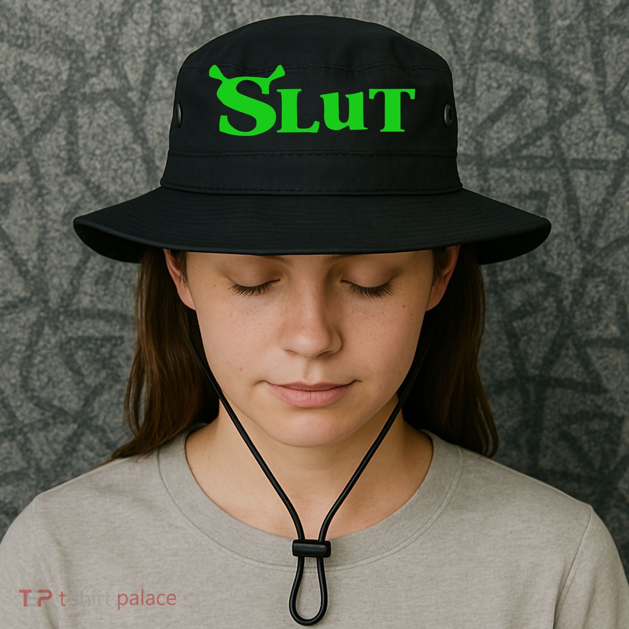 Slut Funny Meme Logo Bucket Hat