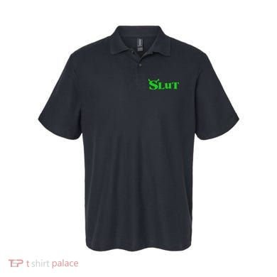 Slut Funny Meme Logo Polo