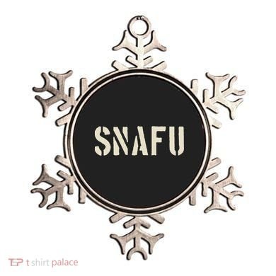 Snafu Funny Military Slang Design Stencil Look Letters Ornament