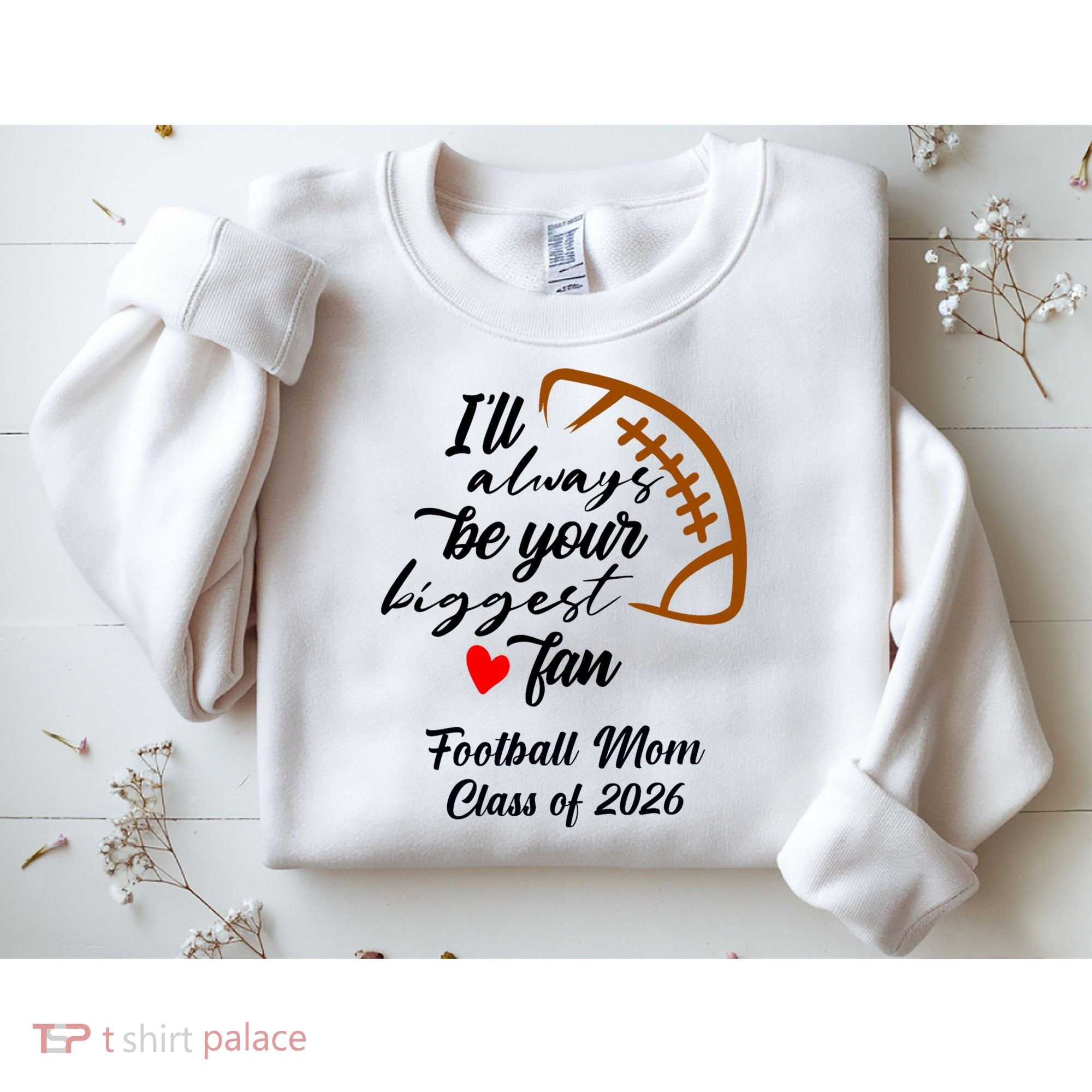 Senior Football Mom Class Of 2026 Graduation Graduate Sweatshirt