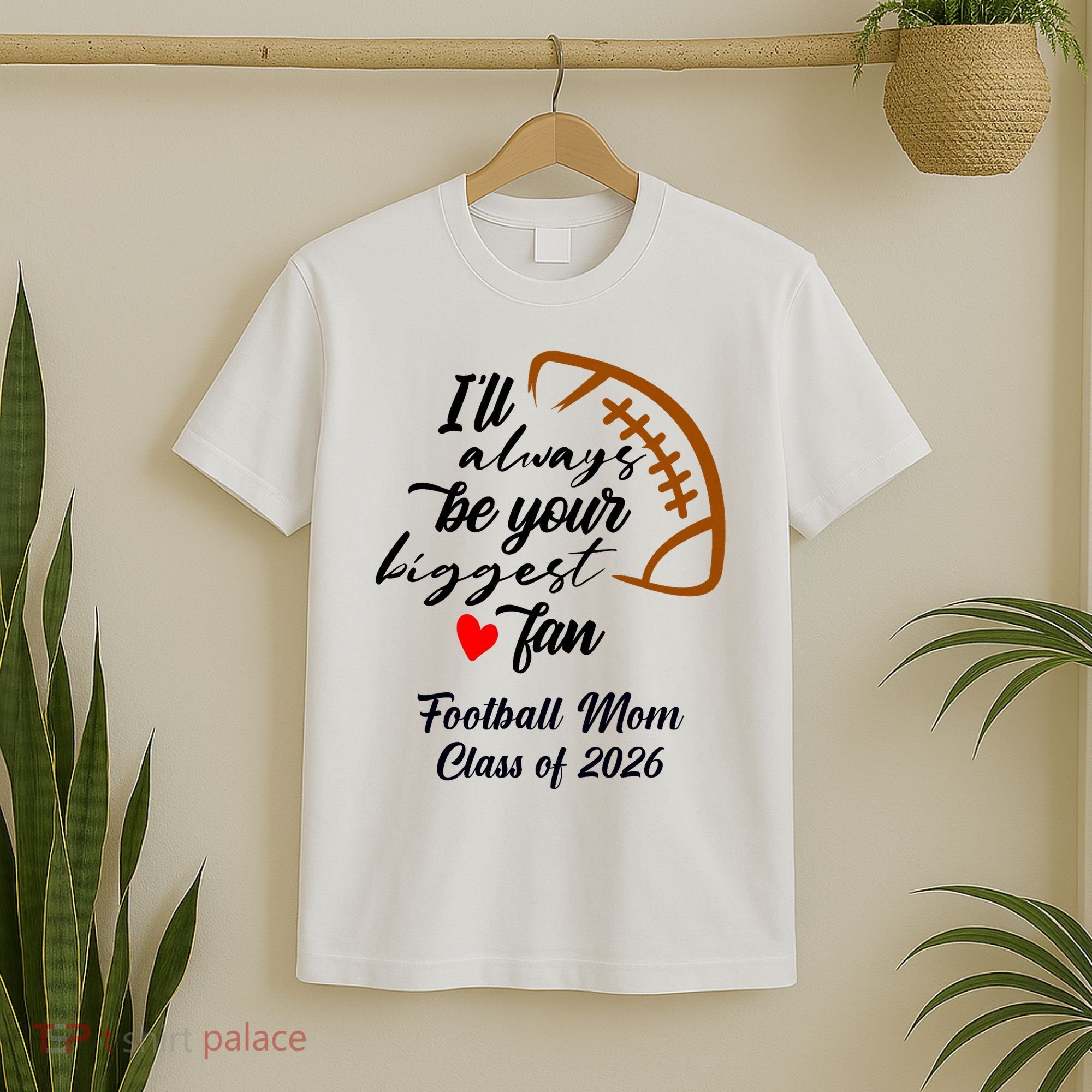 Senior Football Mom Class Of 2026 Graduation Graduate T-Shirt