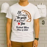 Senior Football Mom Class Of 2026 Graduation Graduate T-Shirt thumb 6