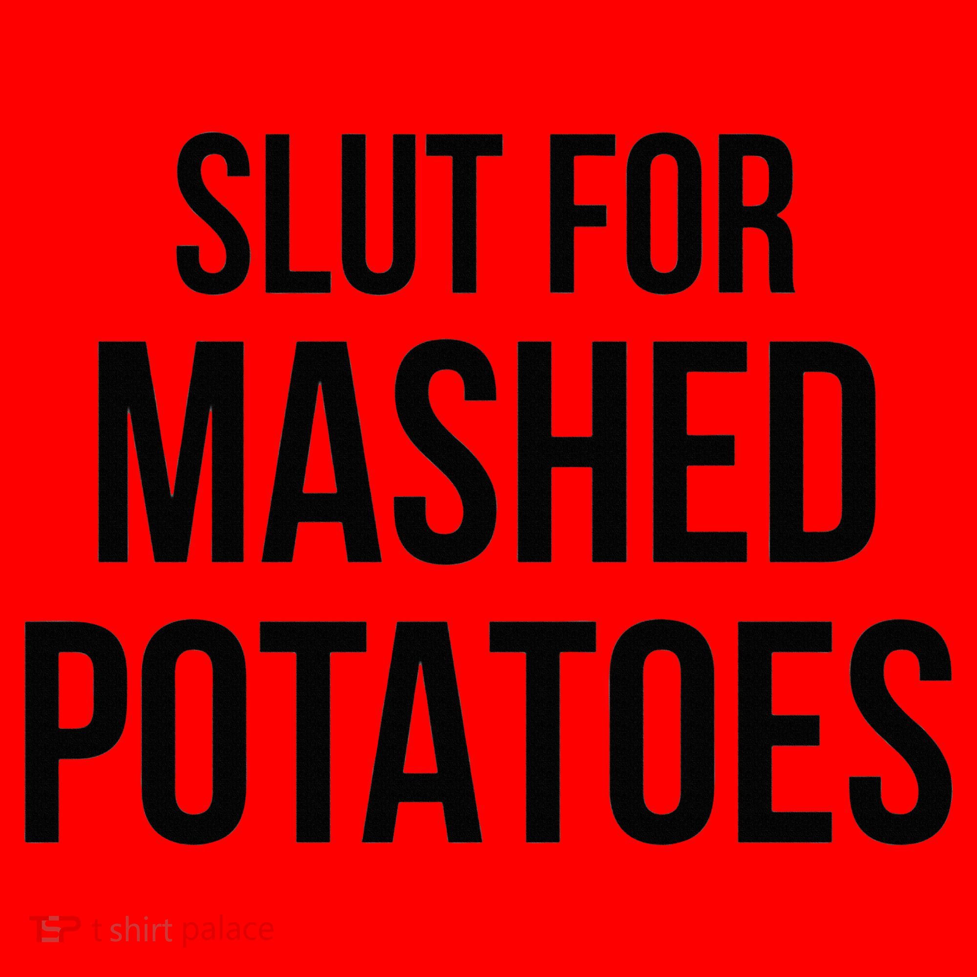 Slut For Mashed Potatoes Funny Gag Santa Hat