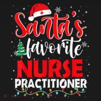 SantaS Favorite Nurse Practitioner Christmas Santa Hat Gift Bucket Hat thumb 4