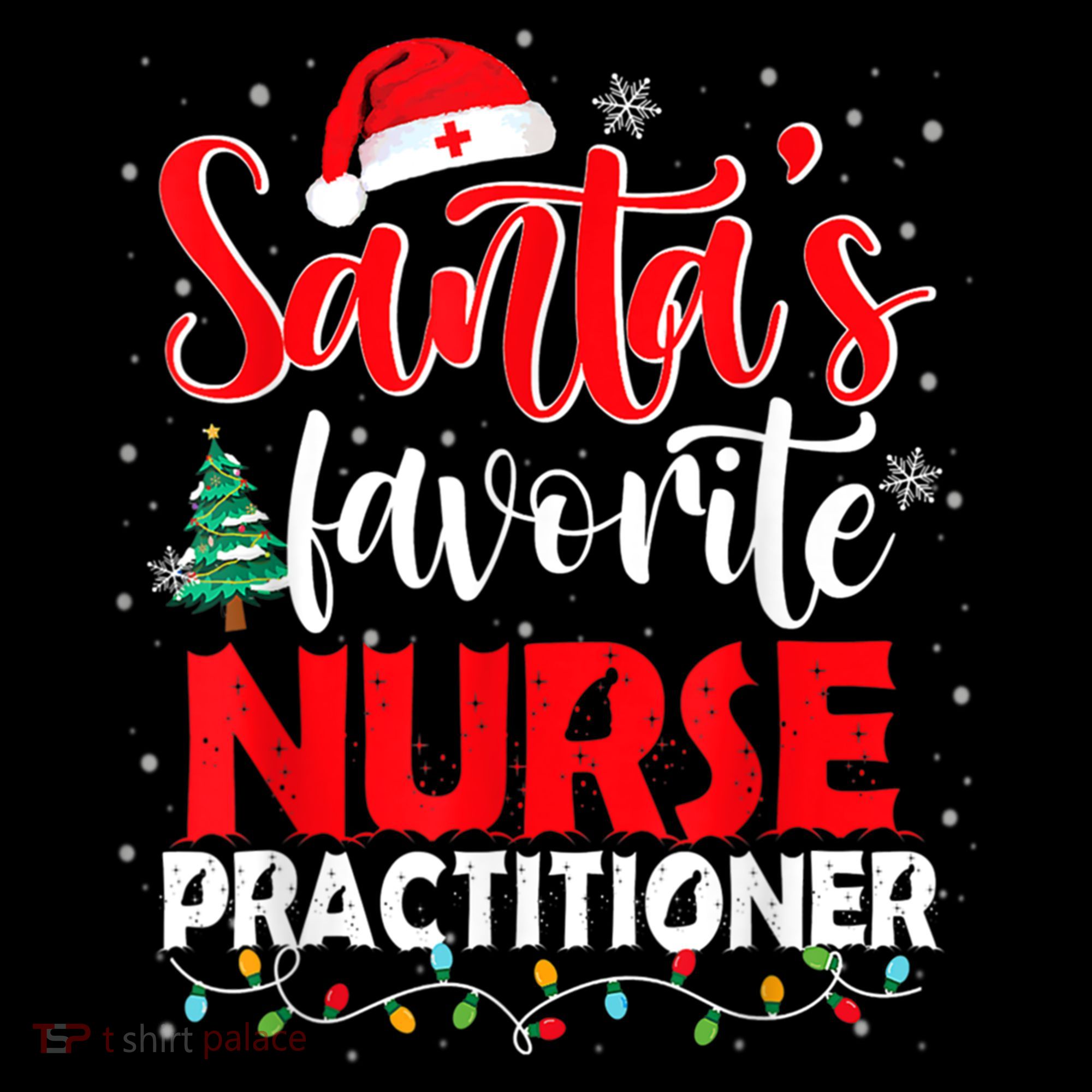 SantaS Favorite Nurse Practitioner Christmas Santa Hat Gift Women's Hoodie